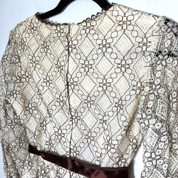 Vintage 1960s Bobbi Brooks Lace Mini Dress S/M - Picture 4 of 10